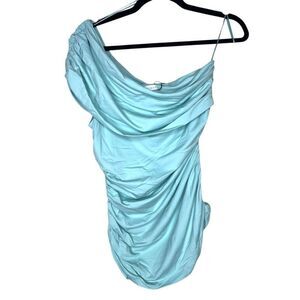 NEW Susana Monaco Gathered One Shoulder Top in Breathe XLarge